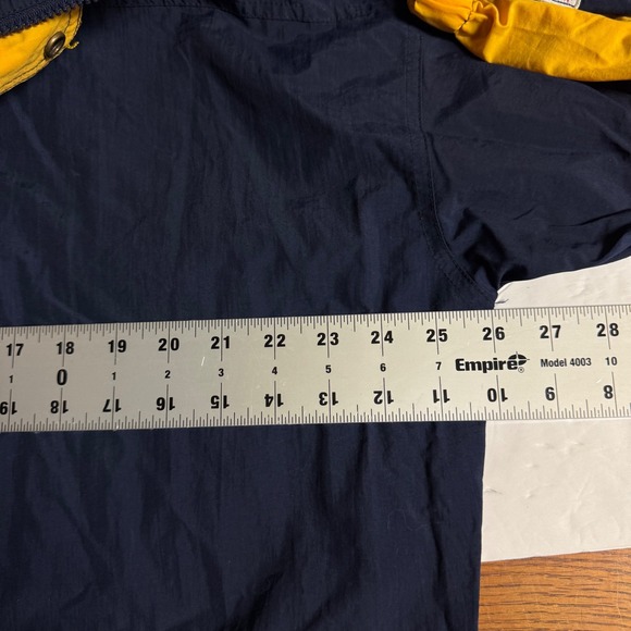 The Game Notre Dame Fighting Irish Quarter Zip Pullover Jacket Navy Yellow Large - Picture 6 of 9